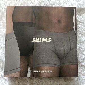Skims Men’s 3” inseam cotton boxer brief set of 3 Size XL